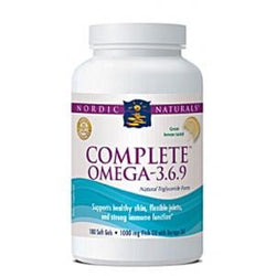 Nordic Naturals Complete Omega 3-6-9, Lemon - 180 softgels