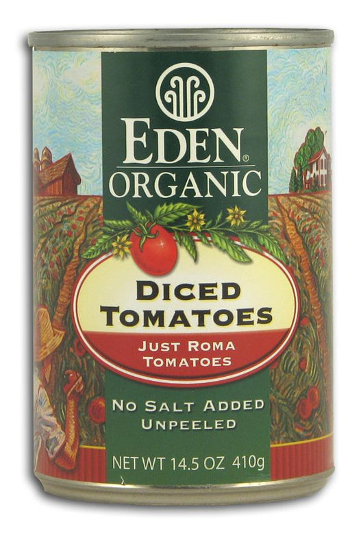 Eden Foods Diced Tomatoes Just Romas Organic - 14.5 ozs.