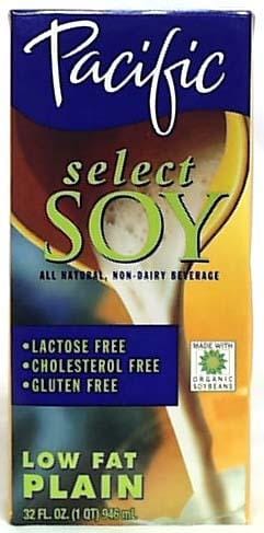 Pacific Foods Select Soy Beverage Low Fat Plain - 32 ozs.