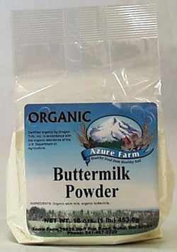 Azure Farm Buttermilk Powder Non-Instant Organic - 8 x 16 ozs.