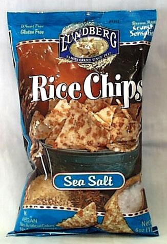 Lundberg Rice Chips Sea Salt Gluten-Free - 3 x 6 ozs.