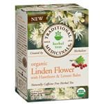 Traditional Medicinals Organic Tea Linden Flower with Hawthorn & Lemon Balm 16 bags