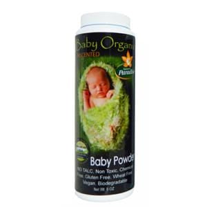 Nature's Paradise Organics Baby Powder, Unscented, Organic - 12 x 5.5 ozs.