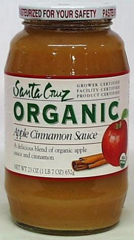 Santa Cruz Apple Cinnamon Sauce Organic - 23 ozs.