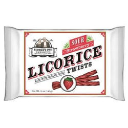 Newman's Own Licorice, Sour Strawberry - 5 ozs.