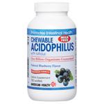 American Health Probiotics Chewable Acidophilus with Bifidus Blueberry 100 wafers