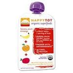 Happy Family Tots Banana Peach & Mango Organic Superfoods for Kids Stage 4 4.22 oz