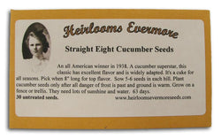 Heirlooms Evermore Straight Eight Cucumber Seeds - 30 seeds