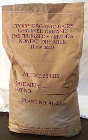 Bulk Milk Powder Non-Instant Non-Fat Organic - 50 lbs.