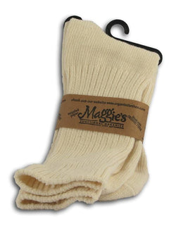 Maggie's Organics Crew Socks- Natural (Adult 14-16) Organic - 1 pair