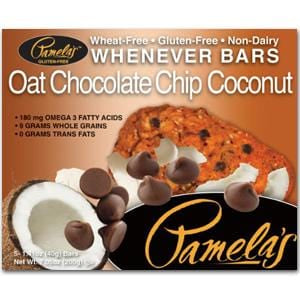 Pamela's Whenever Bars, Oat Chocolate Chip Coconut - 7.05 ozs.
