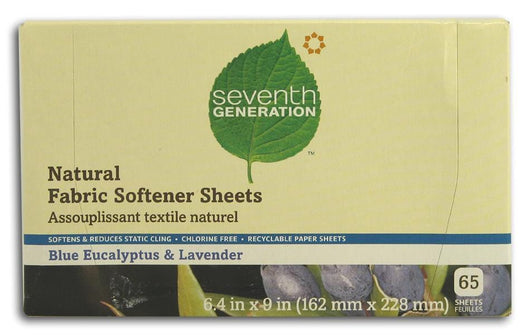 Seventh Generation Fabric Softener Sheets Blue Eucalyptus & Lavender - 12 x 1 box