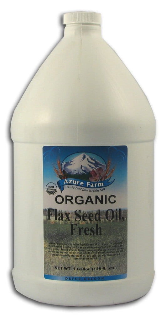Azure Farm Flax Seed Oil Fresh Organic - 4 x 1 gallon