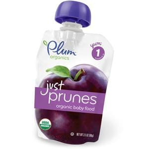 Plum Organics Stage 1 Just Fruit Puree, Prunes, Organic    - 6 x 3.5 oz