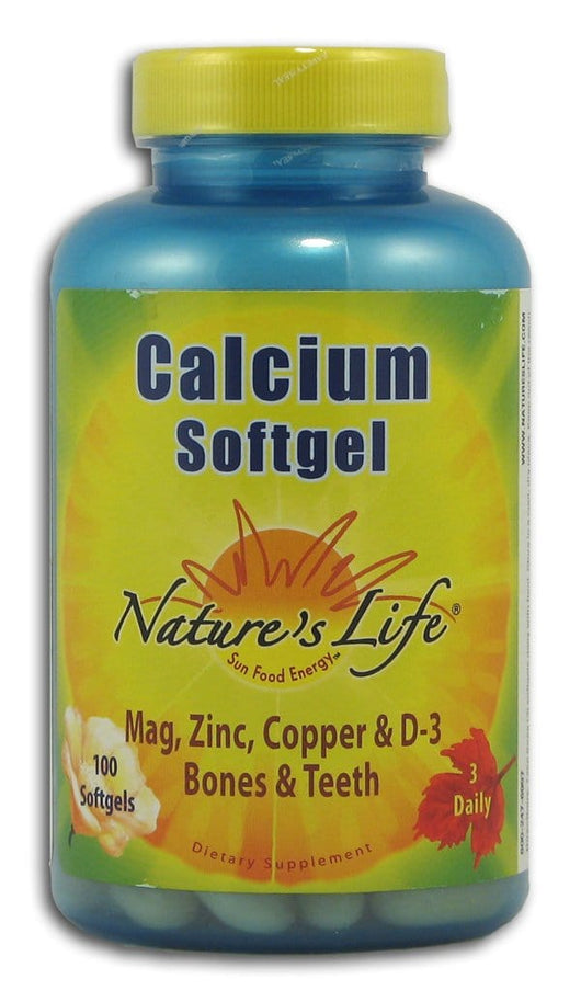 Nature's Life Calcium Softgel + Mag & Zinc - 100 softgels