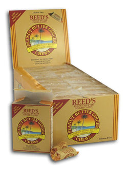 Reed's Peanut Butter Ginger Candy Chews - 20 x 2 ozs.