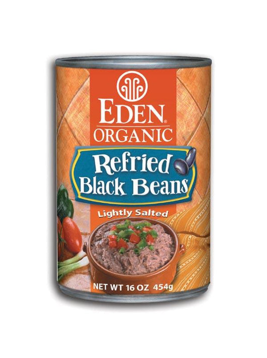 Eden Foods Refried Black Beans Organic - 12 x 16 ozs.