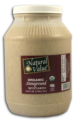 Natural Value Stone Ground Mustard Organic - 4 x 1 gallon