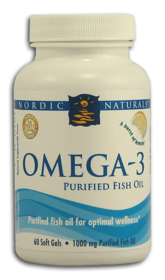 Nordic Naturals Omega-3 Purified Fish Oil Lemon - 60 softgels