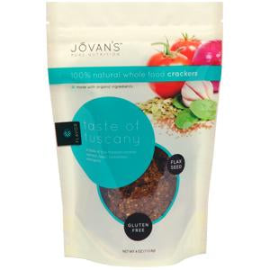 Jovan's Crackers, Taste of Tuscany, Natural, Gluten Free - 12 x 4 ozs.