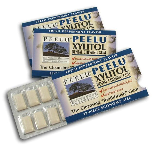 Peelu Xylitol Chewing Gum Peppermint Blast - 3 x 8 pcs.