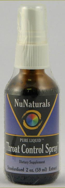 NuNaturals Throat Control Spray - 2 ozs.