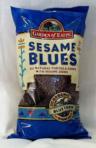 Garden of Eatin' Sesame Blues Tortilla Chips - 12 x 7.5 ozs.