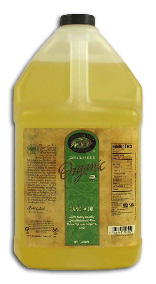 Napa Valley Canola Oil Organic - 4 x 1 gallon