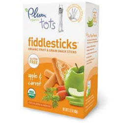 Plum Organics Tots, Fiddle Sticks-Apple Carrot, Organic - 12 x  2.12 oz