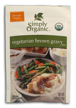 Simply Organic Vegetarian Brown Gravy Mix Organic - 12 x 1 oz.