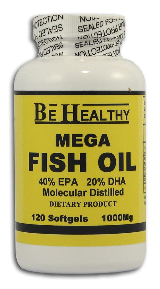 Be Healthy Mega Fish Oil 1000 mg. - 120 softgels