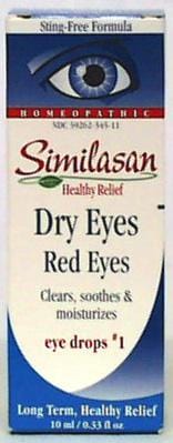 Similasan Dry Eyes Red Eyes Drops - 6 x 0.33 ozs.