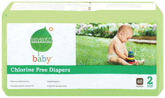 Seventh Generation Baby Diapers Stage 2 (12-18 lbs) - 36 ct.