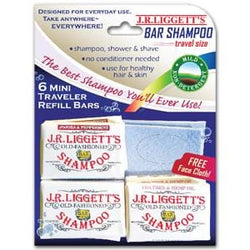 Liggett Old Fashioned Bar Shampoo, Mini Traveler Pack Refill Bars - 4 x 0.65 ozs.