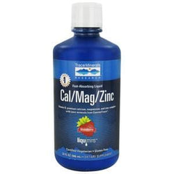 Trace Minerals Liquid Cal/Mag/Zinc Strawberry - 32 oz
