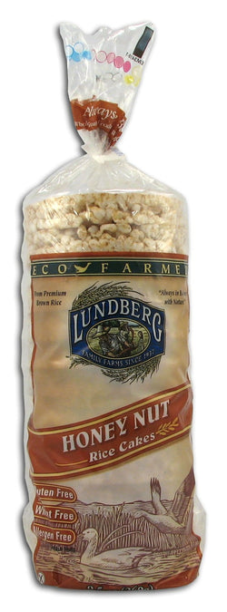 Lundberg Rice Cakes Honey Nut Eco-Farmed Gluten-Free - 9.5 ozs.