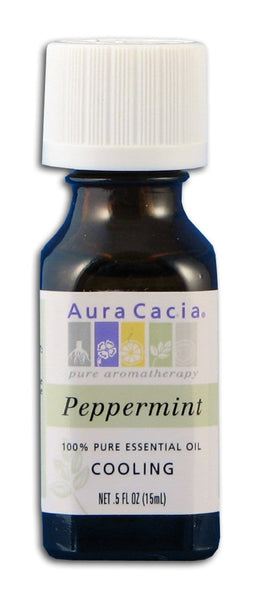 Aura Cacia Peppermint Oil - 0.5 oz.