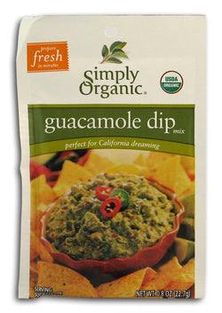 Simply Organic Guacamole Dip Mix Organic - 3 x 0.80 ozs.