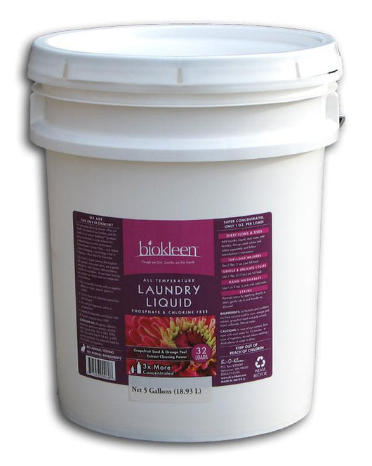 Biokleen Laundry Liquid - 640 Loads - 5 gallons