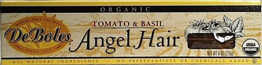 DeBoles Angel Hair Tomato & Basil Organic - 12 x 8 ozs.