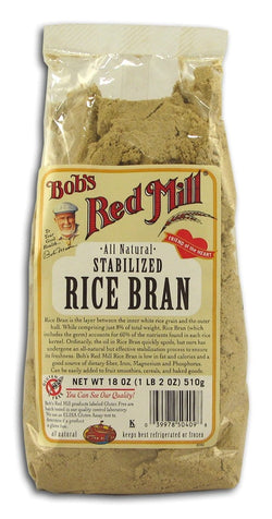 Bob's Red Mill Rice Bran Stabilized All Natural - 4 x 18 ozs.