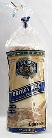 Lundberg Rice Cakes Brown Salted Eco-Farmed Gluten-Free - 8 ozs.
