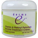 Derma E Facial Moisturizer Vitamin A Retinyl Palmitate Wrinkle Treatment Creme 4 oz