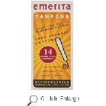 Emerita Super Plus Tampon with Applicator 14 ct Organic Cotton Tampons