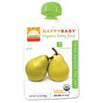 Happy Family Brands Organic Baby Food Pear Stage 1 (Starting Solids) 3.5 oz