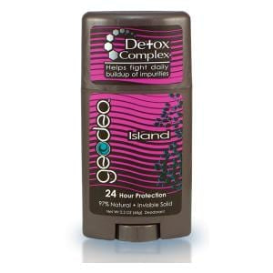 GEODEO Natural Deodorant Plus+ Detox Complex, Invisible Solid, Island - 2.3 oz