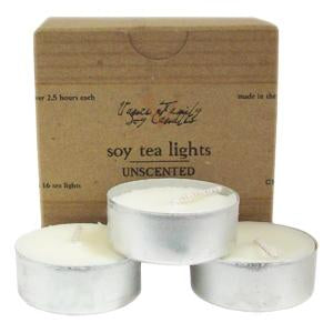 Vance Family Soy Candles Soy Candles, Tealight, Unscented, Non-GMO - Box of 16