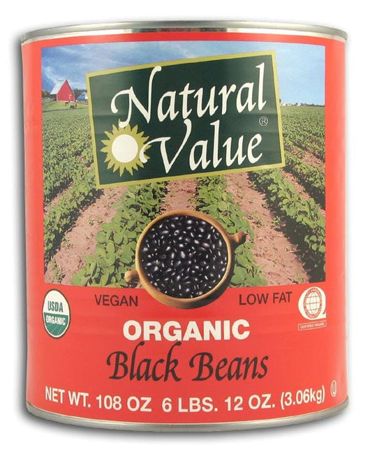 Natural Value Black Beans (BIG can) Organic - 108 ozs.