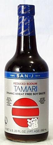 San-J Tamari Low Sodium Wheat Free Platinum Organic - 20 ozs.