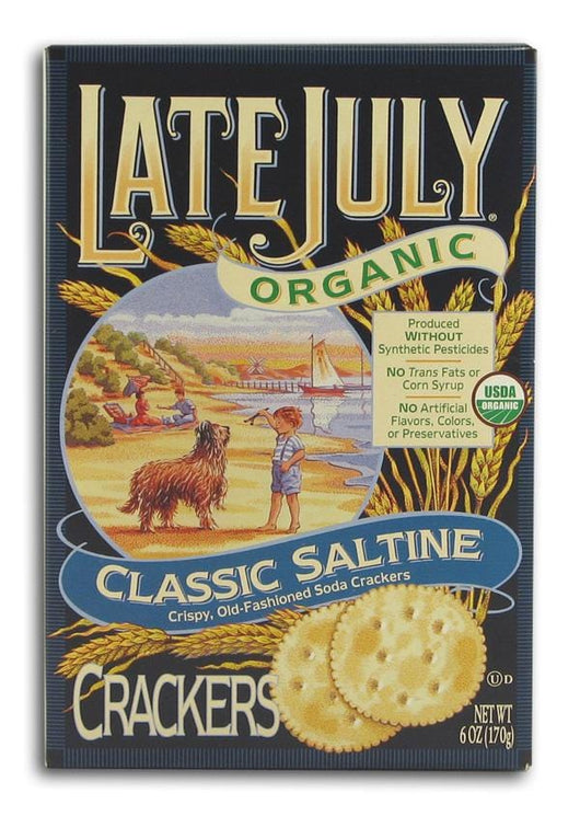 Late July Classic Round Saltine Crackers Organic - 12 x 6 ozs.
